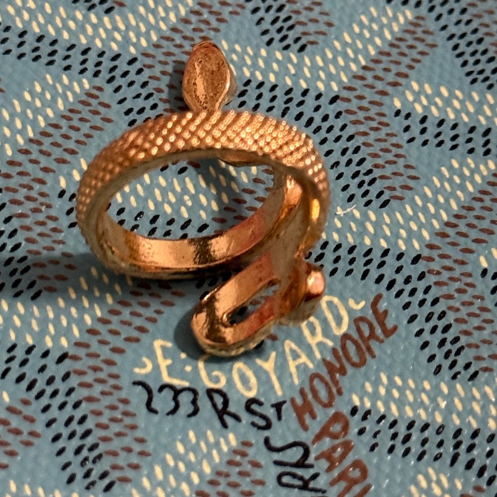 Gold Snake Ring for Reptile Enthusiasts - Picture 2 of 2